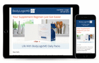 BodyLogicMD animated daily pack email banner