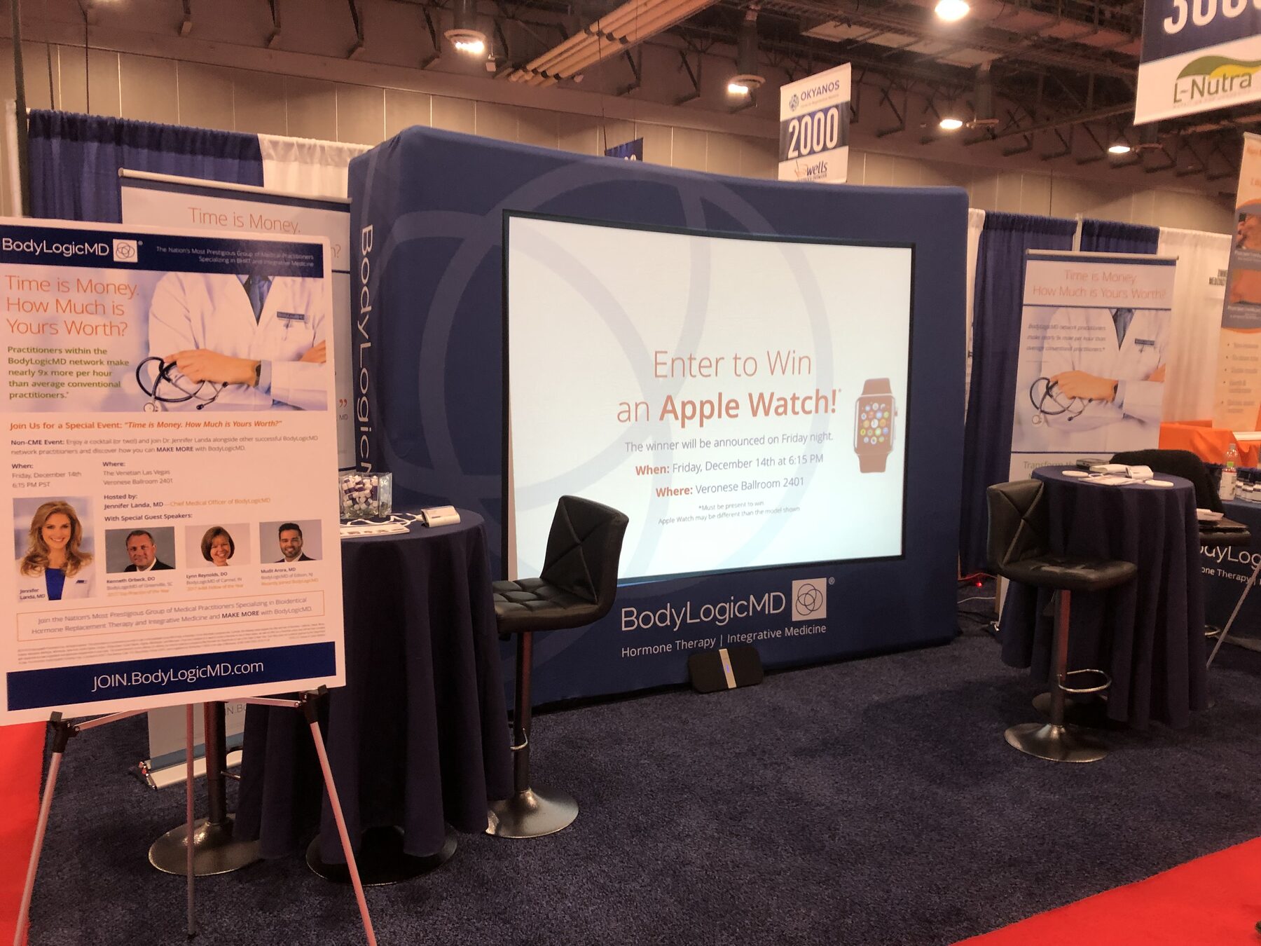 BodyLogicMD trade show booth on the convention floor