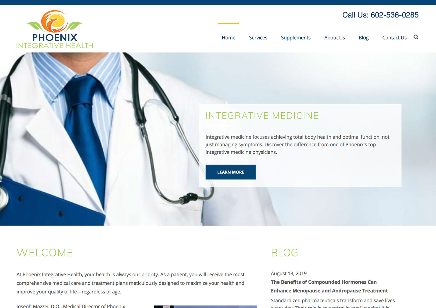Local marketing website design, homepage 3