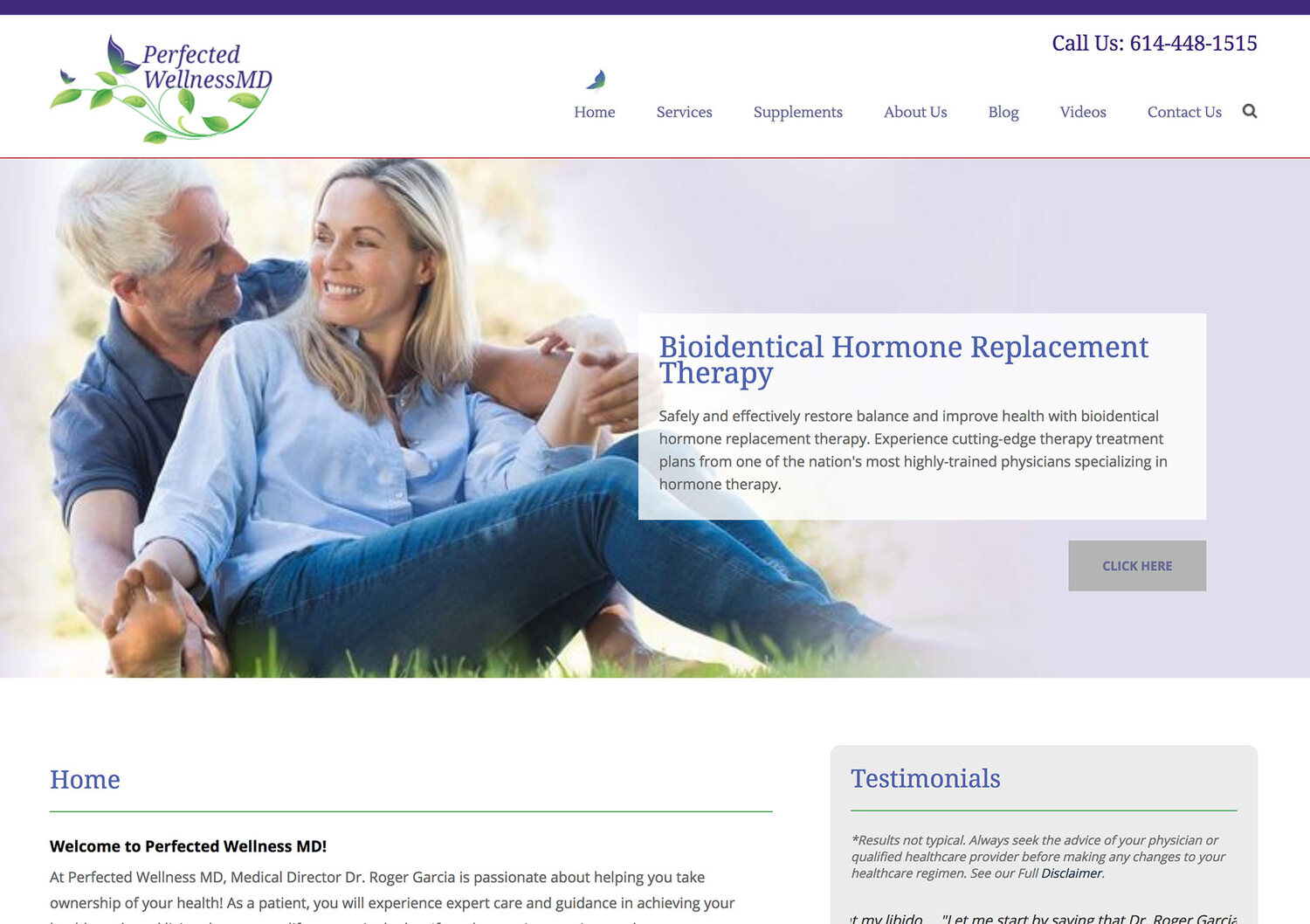 Local marketing website design, homepage 4