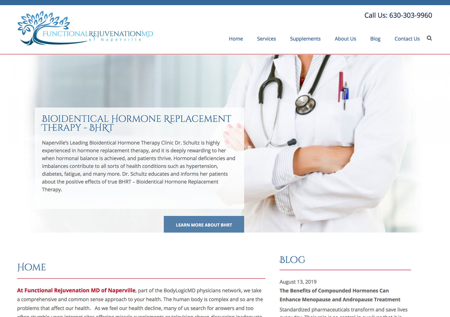 Local marketing website design, homepage 7